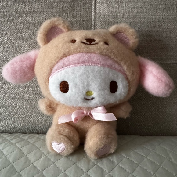 Sanrio Other - NWT Sanrio 7.7" My Melody Plush Toy Wool Boa Bear Costume Plush Round1